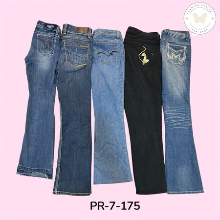 Women's Flared Denim Jeans – Retro Bell Bottom Casual Pants (PR-7-175)