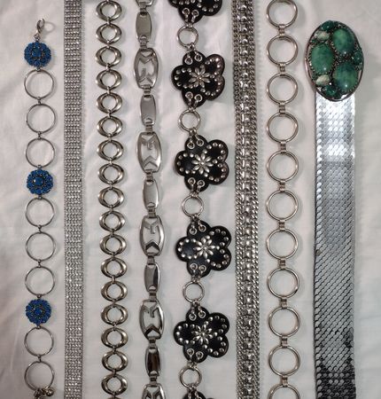 Y2K Silver Chain Belts