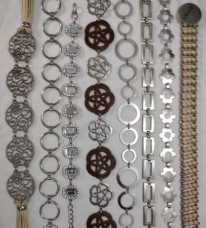 Y2K Silver Chain belts