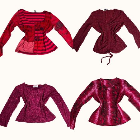 Y2K Red Room Snakeskin Tops - ST-011