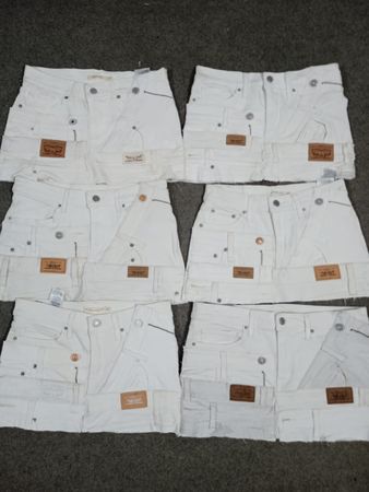 Jupes ceinturées blanches Levi's pour femmes HD1511 recyclées
