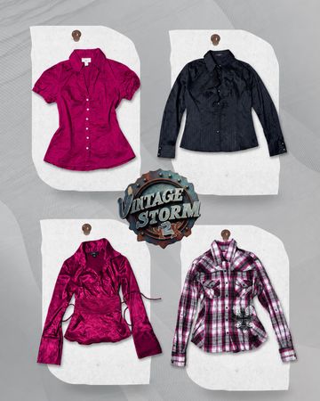 Y2K Office Blouse
