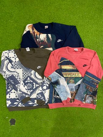 Upcycle Nike Wandteppich-Decke Sweatshirt