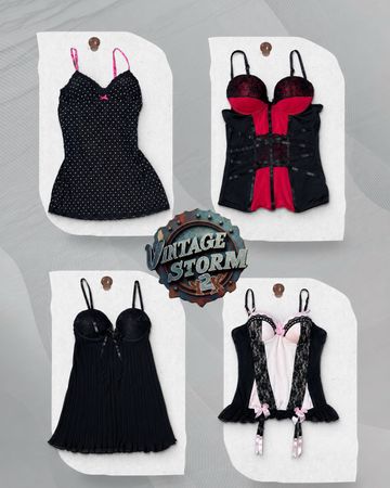Y2K Crimson Desire Babydoll Tops