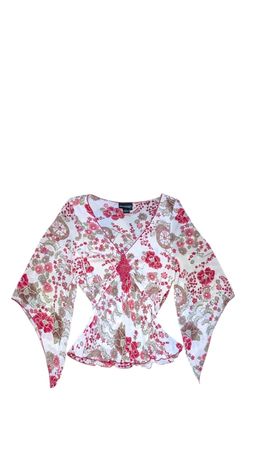 Y2K long sleeve blouse