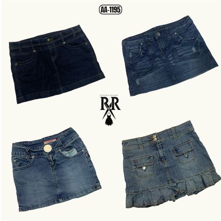 Y2K IT Girl Denim Mini Skirts (AA-1195)