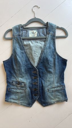 Women’s vintage denim waistcoats