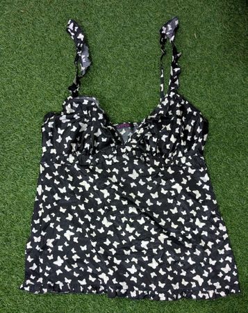MA1  Y2K Printed Slip Cami Top | Colorful Graphic | 2000s Aesthetic | AB Grade
