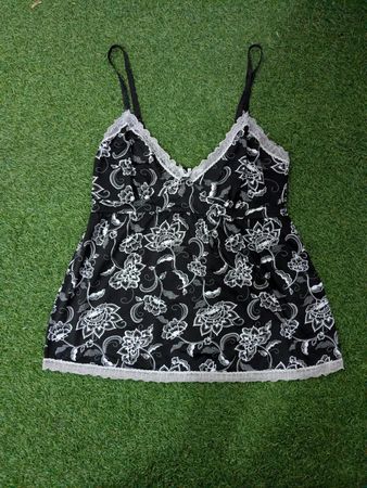 MA6 Y2K Abstract Print Slip Cami | Satin Finish | AB Grade