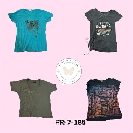 Harley Logo Printed Cotton T-Shirt – Comfortable Regular Fit (PR-7-185)