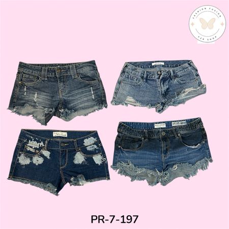 Women’s Denim Mini shorts – High Waist Casual Blue Jean Skirt (PR-7-197)
