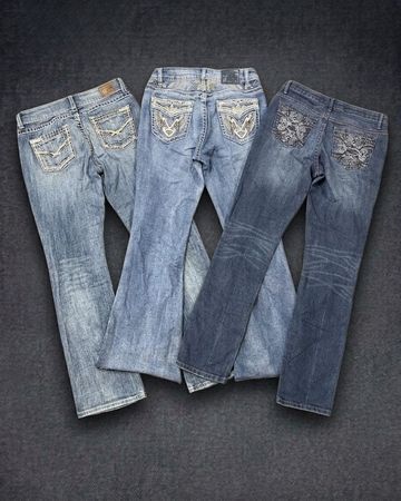 Y2K Embellished Denim Vintage Style Jeans #0050