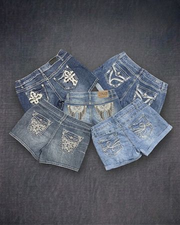 Y2K Embellished Denim Shorts Bundle #0052
