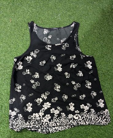 MA17 Y2K Printed Satin Cami | Slim Strap Top