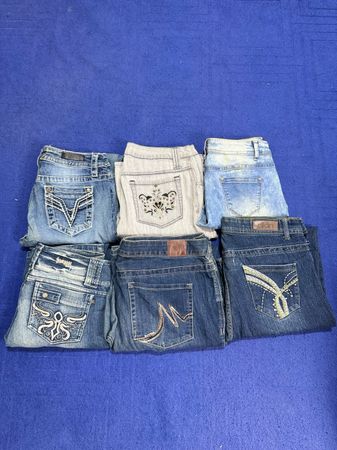 Y2K Embroidered Denim Jeans | Unbranded Vintage