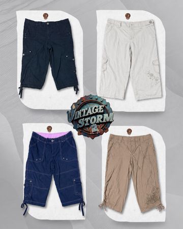 Y2K Cotton Cargo Capri
