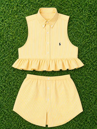 Upcycle Ralph Lauren Ruffle Co-Ord Set (DV -07)