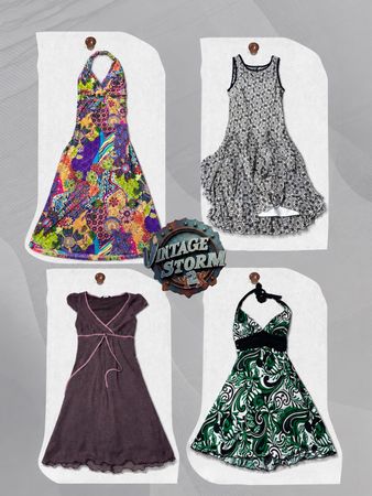 Y2K Grunge Poly Dress