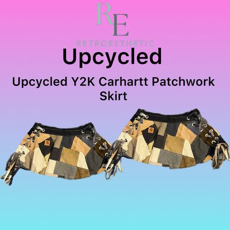 Upcycled Y2K Carhartt Patchwork Skirt