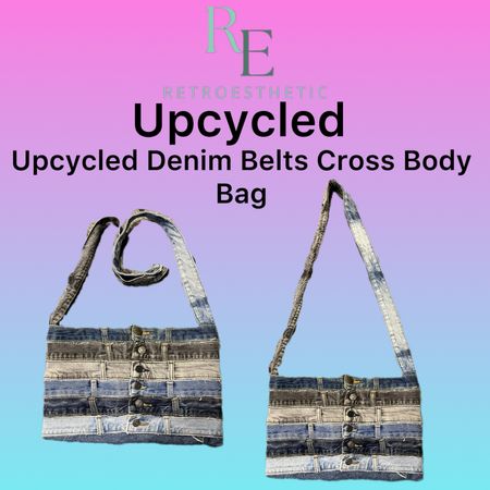 Upcycled Denim Belts Cross Body Bag