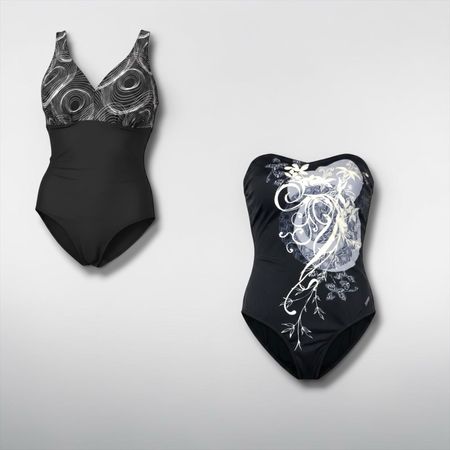 Womans athletic swimming costume