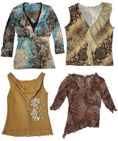 Y2K Earthy Tone Tops: TT-306