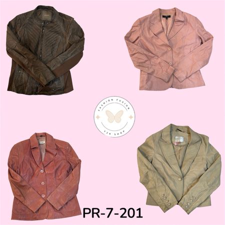 Women's Vintage Leather Jacket – Classic Biker Fashion (PR-7-201)