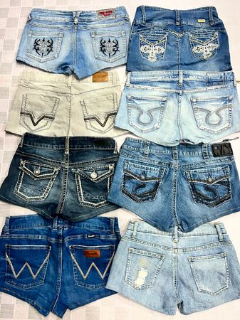 R556 Upcycled Ladies Embellished Sexy Hot Shorts