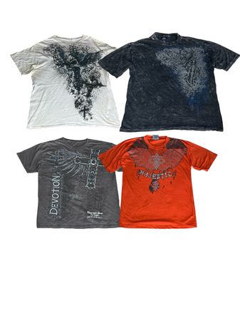 Affliction and skull T-Shirt V-T573