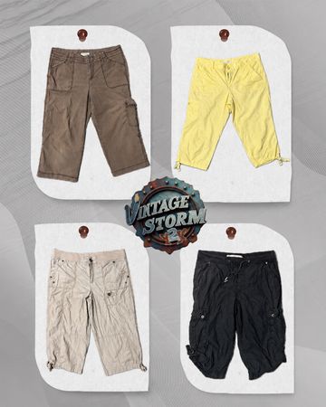Y2K Cotton Cargo Capri