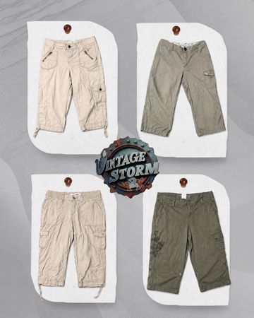 Y2K Cotton Cargo Capri