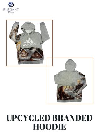 Upcycled Patchwork Branded Hoodie - EVR0210