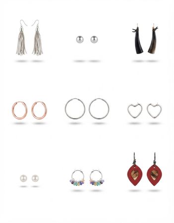 Mixed Earrings Bundle | Hoop, Tassel, Pearl, Stud & Statement Earrings Collection