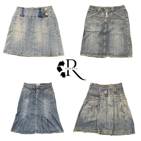 Y2K Era Cyber Girl Denim Midi Skirt’s RW-2237