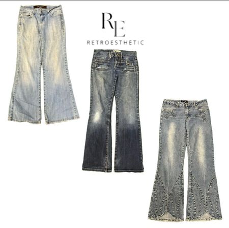 Y2K Paris Hilton Era Girl Denim Jeans RE-3508