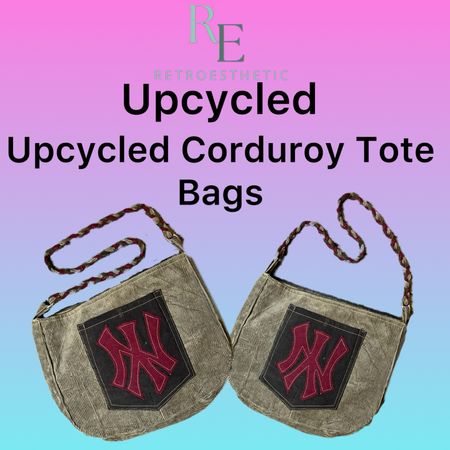 Upcycled Corduroy Tote Bags