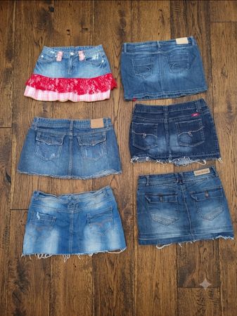 Vintage Grunge Denim Mini Skirts Mixed Bundle(VM-104)