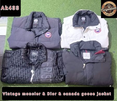 Vintage moncler & Dior & canada goose puffer jacket ak433
