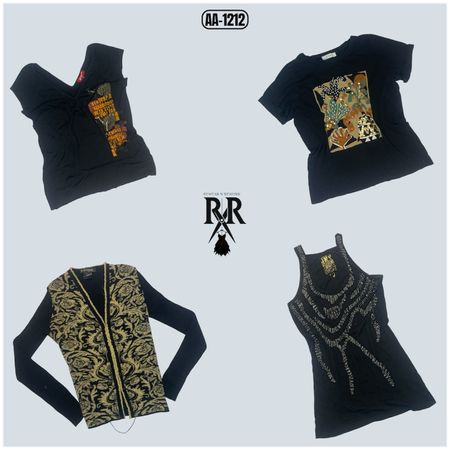 Y2K Black Gothic Mix Tops (AA-1212)