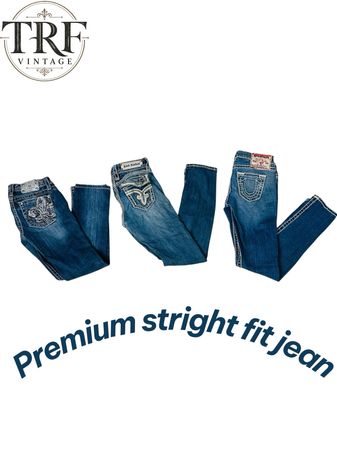 Miss me true religion  rock revival Straight Fit Jeans.     #107