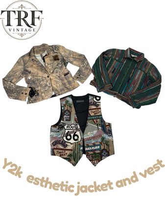 Y2K Aesthetic Jackets & Vest.    #109