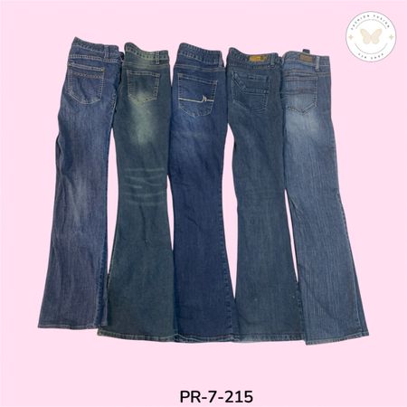 Women's Vintage Flare Jeans – High-Rise Wide Leg Denim (PR-7-215)