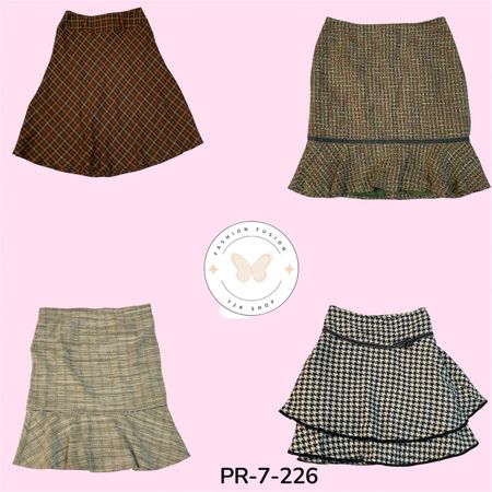 Vintage Y2K A-Line Midi Skirt for Women (PR-7-226)