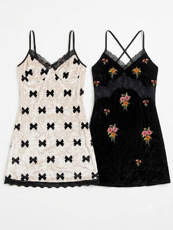 Mini dress velvet