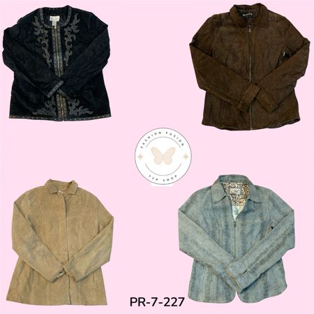 Y2K Women’s Suede Zip-Up Jacket – Trendy Retro Streetwear (PR-7-227)