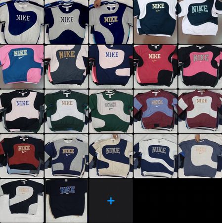 Suéteres Nike Refeitos escolhidos à mão personalizados - 22 Peças