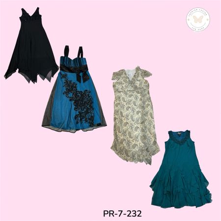 Women’s Vintage Printed Poly Dress – Y2K Chic Everyday Style (PR-7-232)