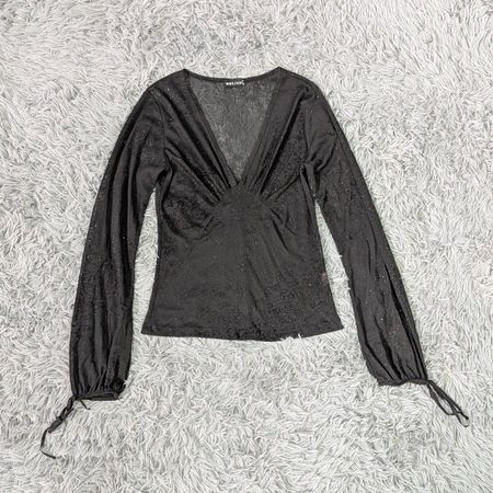 **#Y2K Whimsigoth Long Sleeve Blouses