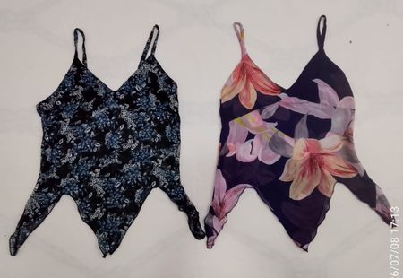CR1916 UPCYCLED HANDKERCHIEF CAMI TOP