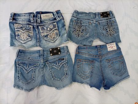 CR10211 Mix Branded Mini Denim Shorts